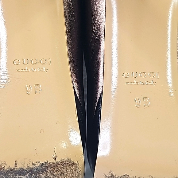 GUCCI 100% Authentic Horsebit Accent Leather High Heels Shoes, Size 9B - Picture 7 of 17